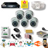 Qromax 5 Kamera Araç Yüz Hareket Algılayan Gece Görüşlü 36IR LED 5MP Sony Lensli 1080P Dome Güvenlik Kamerası Seti D136B-118-05
