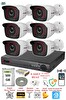 Fury 6 Kameralı 5mp 3.6 MM Lens 2mp Görüntü 36 Led Gece Görüşlü FHD Güvenlik Kamerası 2236 500 GB