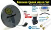Antenci 40 CM Delikli Karavan Çanak Anten Seti + Digital Uydu Bulucu + Çiftli LNB