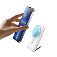 Baseus Magsafe Overseas 10.000 Mah Stant Özellikli Digital Display 20w Wireless Beyaz Powerbank