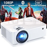Groview 1080P Bluetooth Mini Projektör - 100 inç