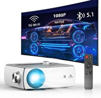 NexiGo PJ10 300 ANSI 1080P Wi-Fi Bluetooth Film Projektör