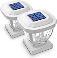 Home Zone Security Dış Mekan Solar Direk Başlığı Işıkları Beyaz