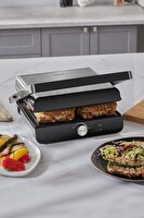 Homend Grilliant 1346H Inox Gövdeli Döküm Plakalı Tost ve Izgara Makinesi