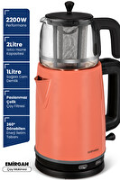 Goldmaster GM-7375MC Emirgan 2200 W Paslanmaz Çelik Mercan Çay Makinesi ve Su Isıtıcısı
