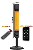Luxeva LXV-SMART-FR-JETBLACK IP55 Su Geçirmez Jetblack 2500 W Akıllı Karbon Infrared Elektrikli Isıtıcı