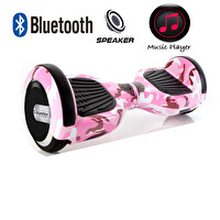 Citymate CS-600 Kasa Pembe Kamuflaj Grafity 6.5" Bluetooth Hoparlörlü Elektrikli Kaykay Hoverboard